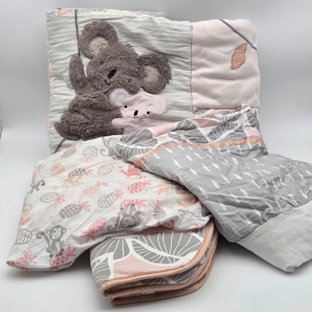 Lamb & Ivy Calypso Crib Set w/ Crib Sheet, Bedskirt, & Comforter